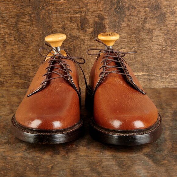 Florsheim 93603 NOS 5 Nail V-Cleat Brown PTB Men's Dress Shoes w/ Trees and Bags - Picture 2 of 16